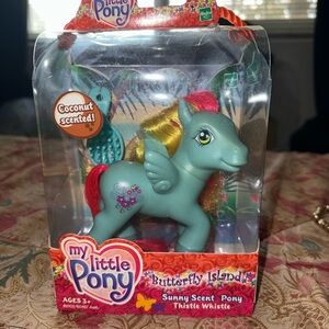My Little Pony Butterfly Island Sunny Scent Pony -Thistle Whistle NIB 2005